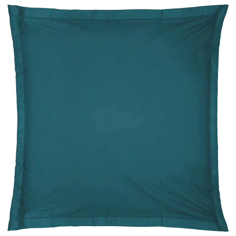 Atmosphera Créateur D'Intérieur Taie d'oreiller en coton - bleu canard 63x63 cm - Atmosphera New