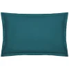 Atmosphera Créateur D'Intérieur Taie d'oreiller en coton - bleu canard 50x70 cm - Atmosphera