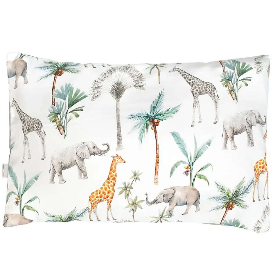 Sevira Kids Taie d'oreiller en coton réversible Safari