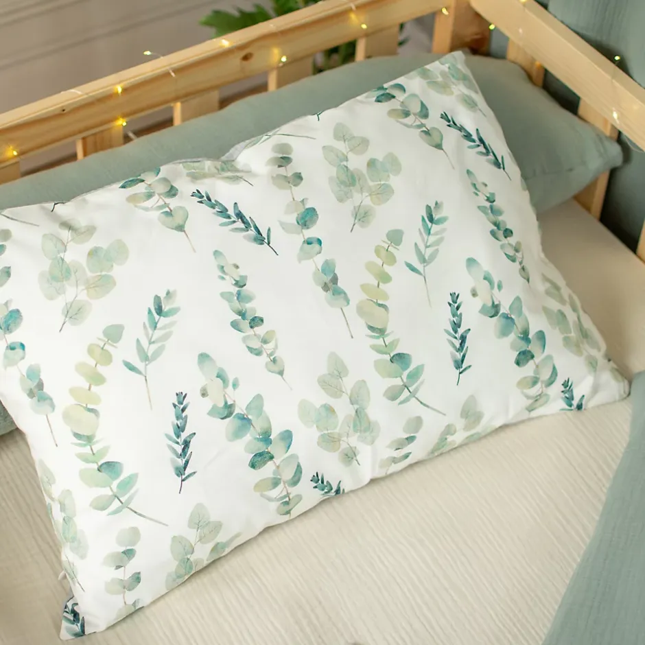 Sevira Kids Taie d'oreiller en coton réversible Eucalyptus New