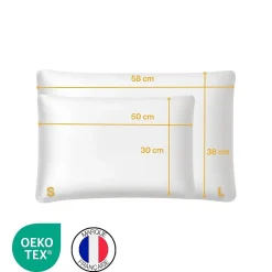 Inphysio Taie d'oreiller en satin pour oreiller extra plat l - 58x38x7 - Clearance