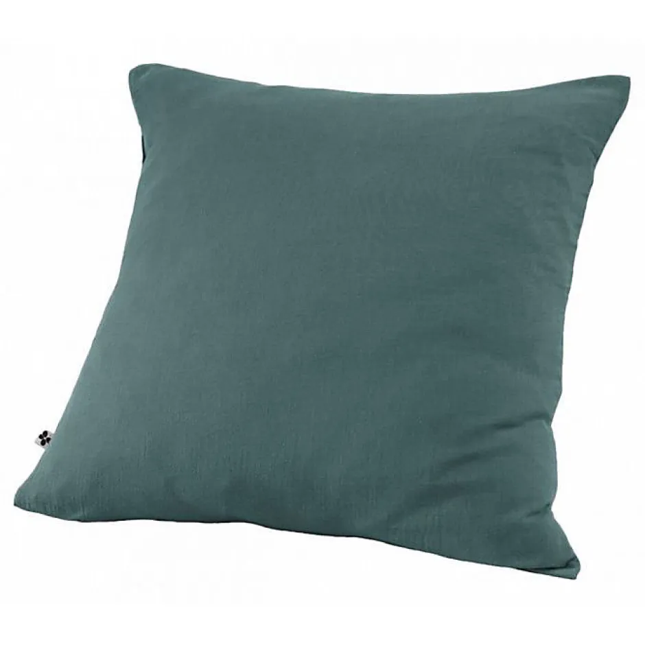 L'Effet Papillon Taie d'oreiller "Gaïa" 60 x 60 cm & 50 x 70 cm "Gaze de Coton" - Gaïa Canard - 60 x 60 cm Outlet