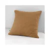 L'Effet Papillon Taie d'oreiller "Gaïa" 60 x 60 cm & 50 x 70 cm "Gaze de Coton" - Gaïa Camel - 60 x 60 cm