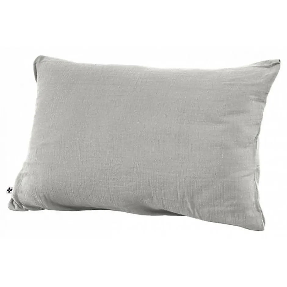 L'Effet Papillon Taie d'oreiller "Gaïa" 60 x 60 cm & 50 x 70 cm "Gaze de Coton" - Gaïa Nuage - 50 x 70 cm