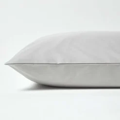 Homescapes Taie d'oreiller gris acier 100% coton égyptien 200 fils, 50x75 cm - Best