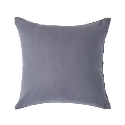 Homescapes Taie d'oreiller gris foncé en lin lavé, 40x40 cm -
