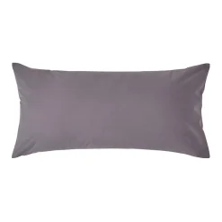 Homescapes Taie d'oreiller gris foncé 100% coton égyptien 200 fils, 40x80 cm -