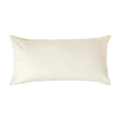 Homescapes Taie d'oreiller ivoire 100% coton égyptien 200 fils, 40x80 cm - New