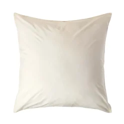 Homescapes Taie d'oreiller ivoire 100% coton égyptien 200 fils, 60x60 cm -