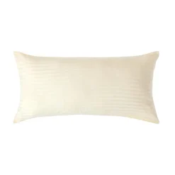 Homescapes Taie d'oreiller jaune pastel satin rayé en coton égyptien 330 fils, 40x80 cm -