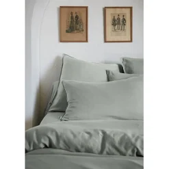 L'Effet Papillon Taie d'oreiller "Lysandre" toutes dimensions "Lyocel" - Lysandre Lichen - Taie d'oreiller 50 x 70 cm Outlet