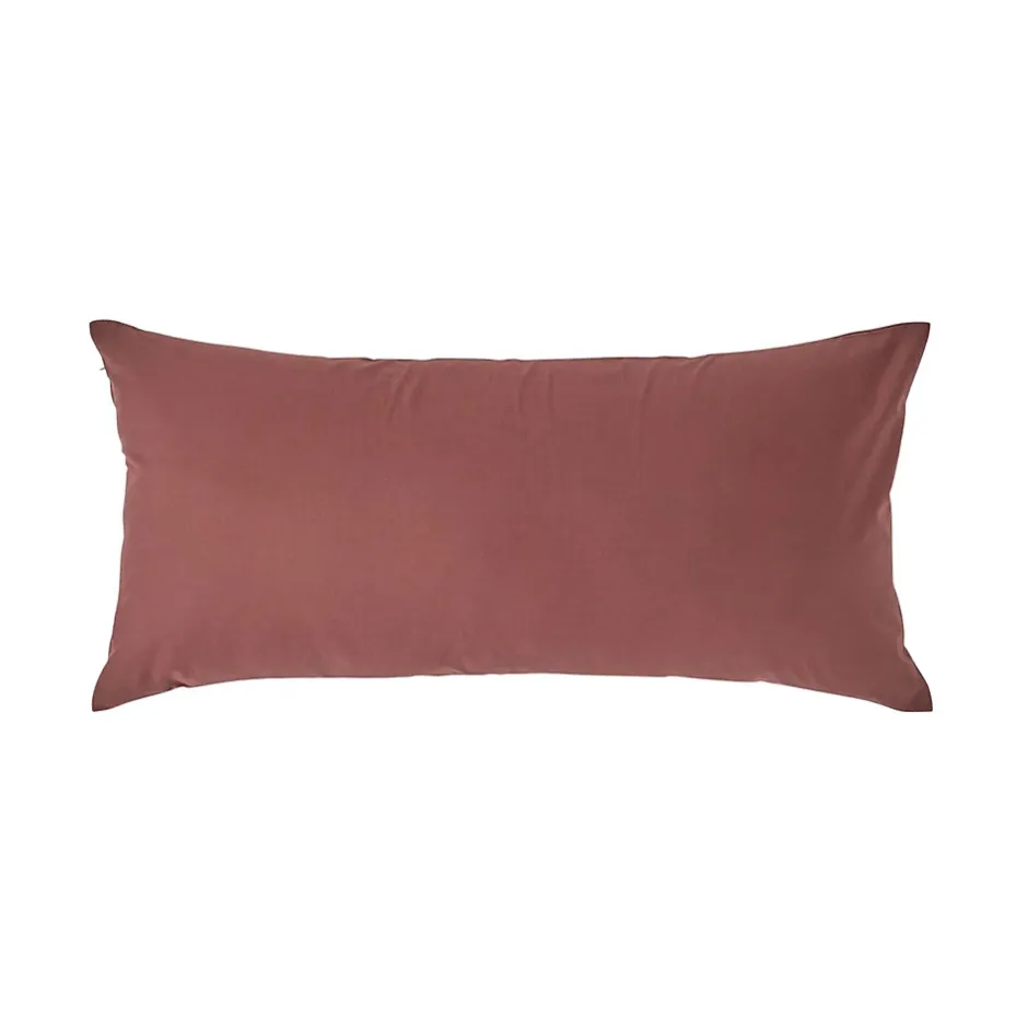 Homescapes Taie d'oreiller marron chocolat 100% coton égyptien 200 fils, 40x80 cm - Clearance