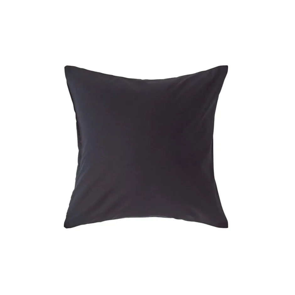 Homescapes Taie d'oreiller noir 100% coton égyptien 200 fils, 40x40 cm -