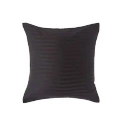 Homescapes Taie d'oreiller noir satin rayé en coton égyptien 330 fils, 40x40 cm - Clearance