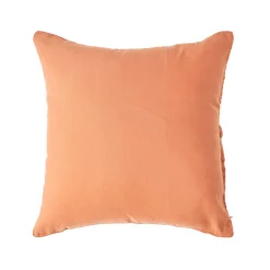 Homescapes Taie d'oreiller orange en lin lavé, 60x60 cm -