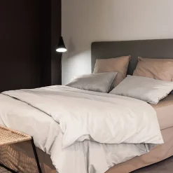 Linnea Taie d'oreiller PALACE pur coton lavé 50x70 cm uni beige naturel Discount