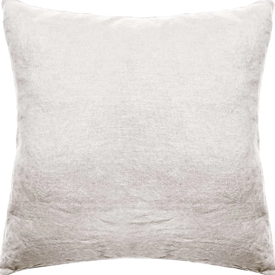 Linnea Taie d'oreiller PALACE pur coton lavé 65x65 cm uni beige naturel