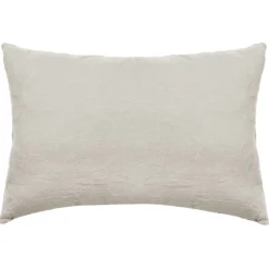 Linnea Taie d'oreiller PALACE pur coton lavé 50x70 cm uni beige nacre