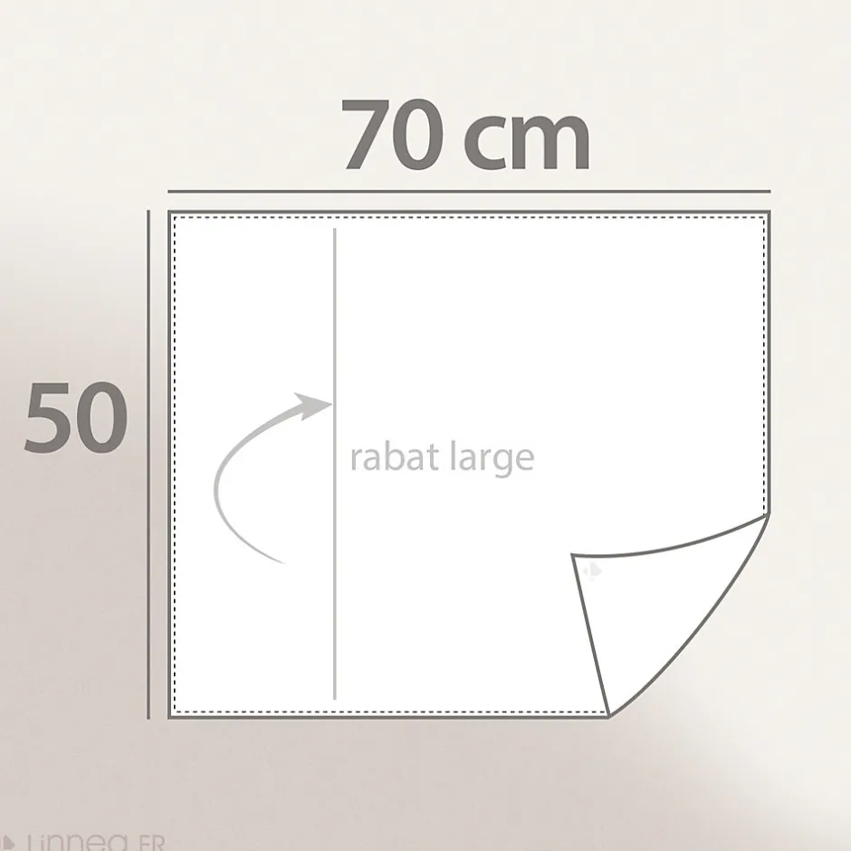 Linnea Taie d'oreiller PALACE pur coton lavé 50x70 cm uni beige nacre