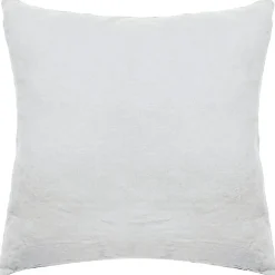 Linnea Taie d'oreiller PALACE pur coton lavé 65x65 cm uni blanc neige