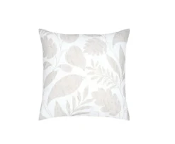 Eden Taie d'39oreiller percale de coton motif feuillage 63x63cm