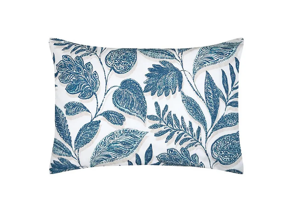 Eden Taie d'39oreiller percale de coton motif feuillage 50x70cm