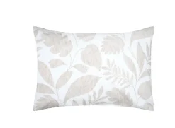 Eden Taie d'39oreiller percale de coton motif feuillage 50x70cm
