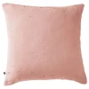 L'Effet Papillon Taie d'oreiller Pois Doré Déco "Gaïa Chic" 60 x 60 cm & 50 x 70 cm "Gaze de Coton" - Gaïa Chic Rose Pêche - 60 x 60 cm