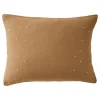 L'Effet Papillon Taie d'oreiller Pois Doré Déco "Gaïa Chic" 60 x 60 cm & 50 x 70 cm "Gaze de Coton" - Gaïa Chic Camel - 50 x 70 cm