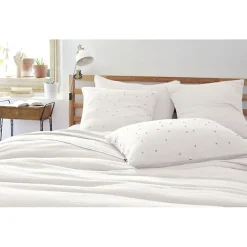 L'Effet Papillon Taie d'oreiller Pois Doré Déco "Gaïa Chic" 60 x 60 cm & 50 x 70 cm "Gaze de Coton" - Gaïa Chic Chantilly - 50 x 70 cm