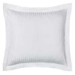 Coton Pur Taie d'oreiller "Prestige" 100% Satin de coton Peigné avec fines rayures / 120 fils /cm² - - Taie d'oreiller 65 x 65 cm