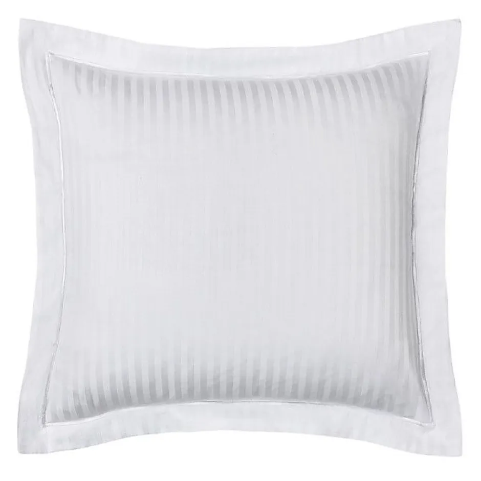 Coton Pur Taie d'oreiller "Prestige" 100% Satin de coton Peigné avec fines rayures / 120 fils /cm² - - Taie d'oreiller 65 x 65 cm