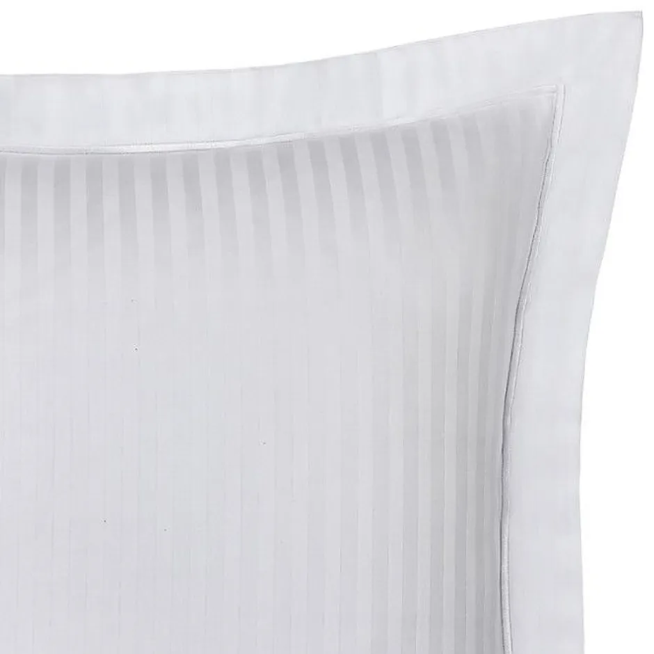 Coton Pur Taie d'oreiller "Prestige" 100% Satin de coton Peigné avec fines rayures / 120 fils /cm² - - Taie d'oreiller 65 x 65 cm
