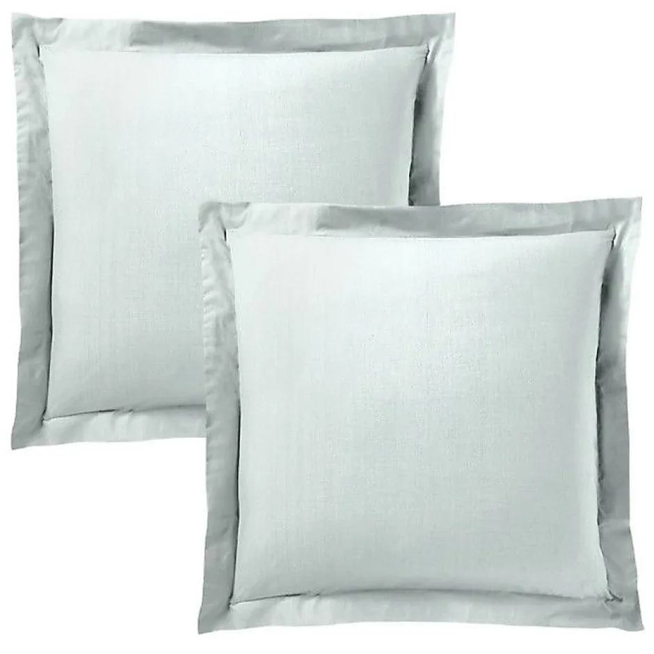 Coton Pur Taie d'oreiller "Prémium" toutes dimensions - Prémium Menthe - 63 x 63 cm volant plat piqué Sale