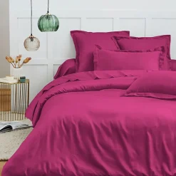 Coton Pur Taie d'oreiller "Prémium" toutes dimensions - Prémium Magenta - 50 x 70 cm Sale
