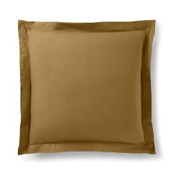 Coton Pur Taie d'oreiller "Prémium" toutes dimensions - Prémium Caramel - 63 x 63 cm volant plat piqué