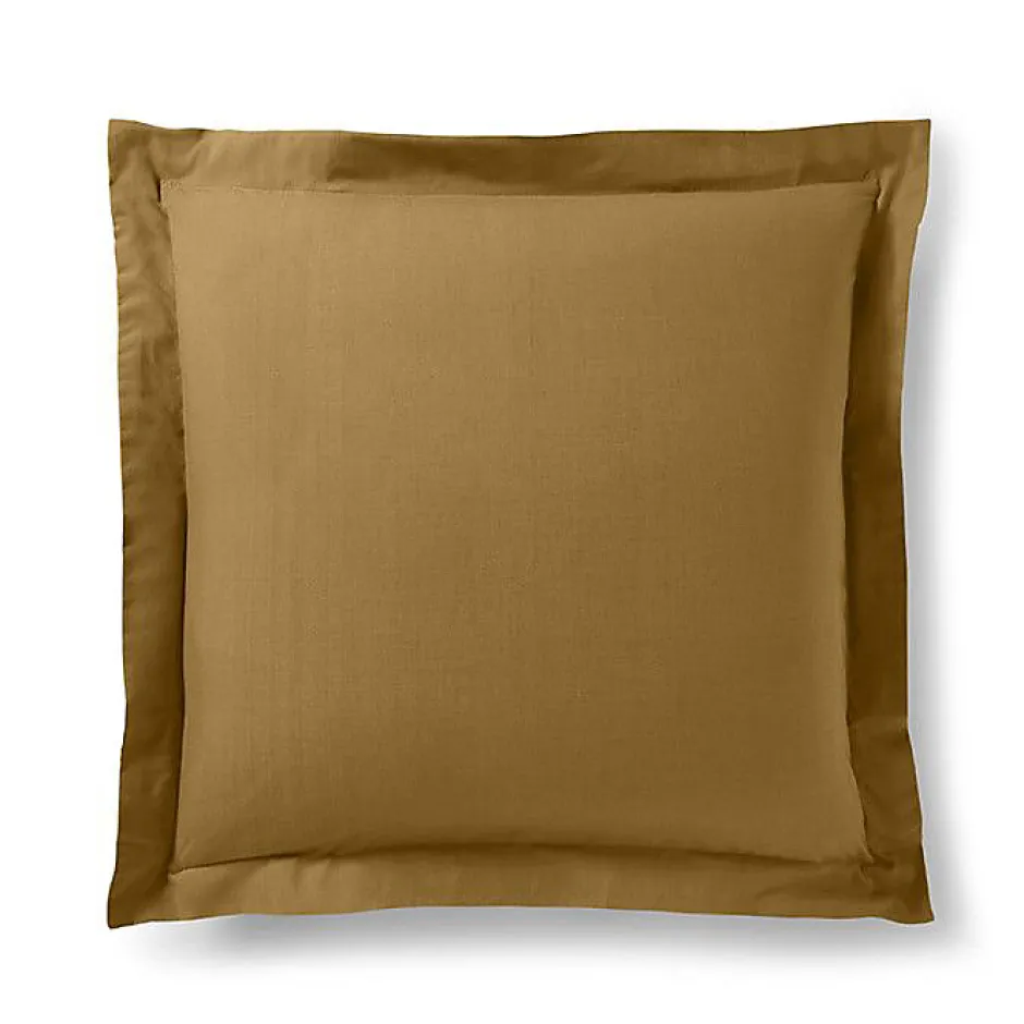 Coton Pur Taie d'oreiller "Prémium" toutes dimensions - Prémium Caramel - 63 x 63 cm volant plat piqué