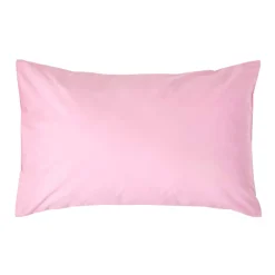 Homescapes Taie d'oreiller rose 100% coton égyptien 200 fils, 50x75 cm - Discount