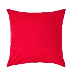 Homescapes Taie d'oreiller rouge 100% coton égyptien 200 fils, 80x80 cm -