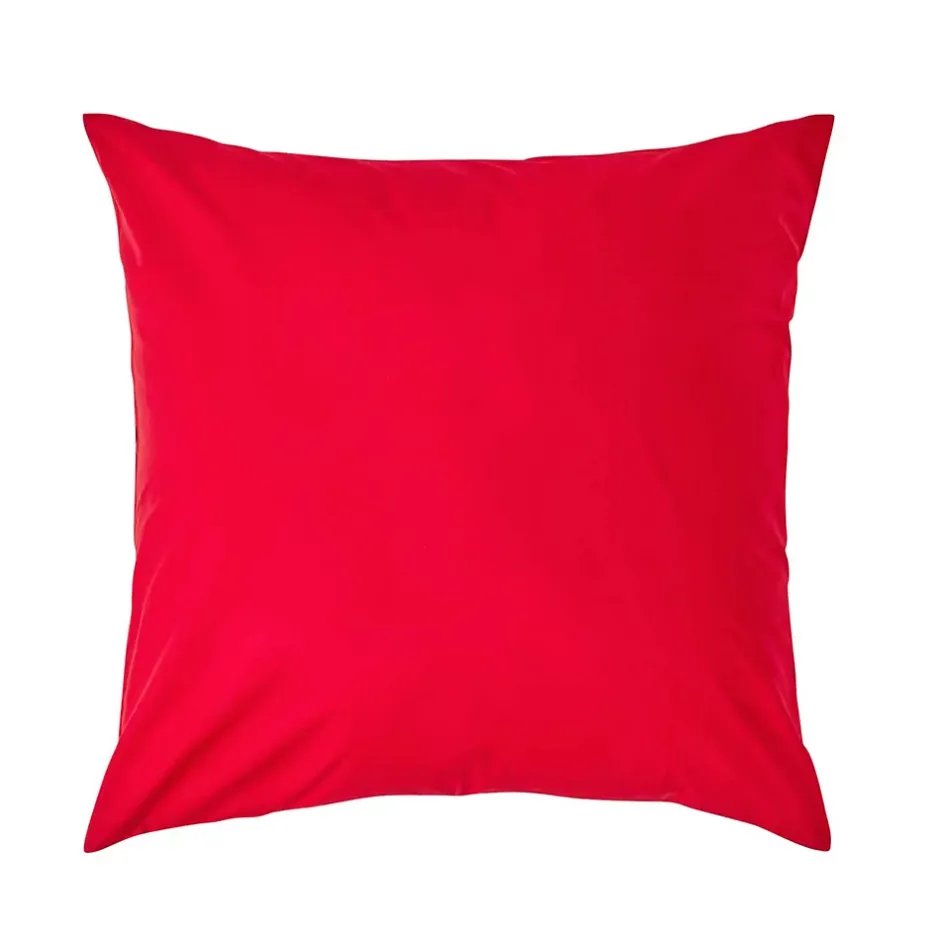 Homescapes Taie d'oreiller rouge 100% coton égyptien 200 fils, 60x60 cm - Hot