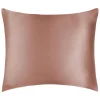Coton Pur Taie d'oreiller "Silk" Soie de mûrier - Silk Rose - 65 x 65 cm