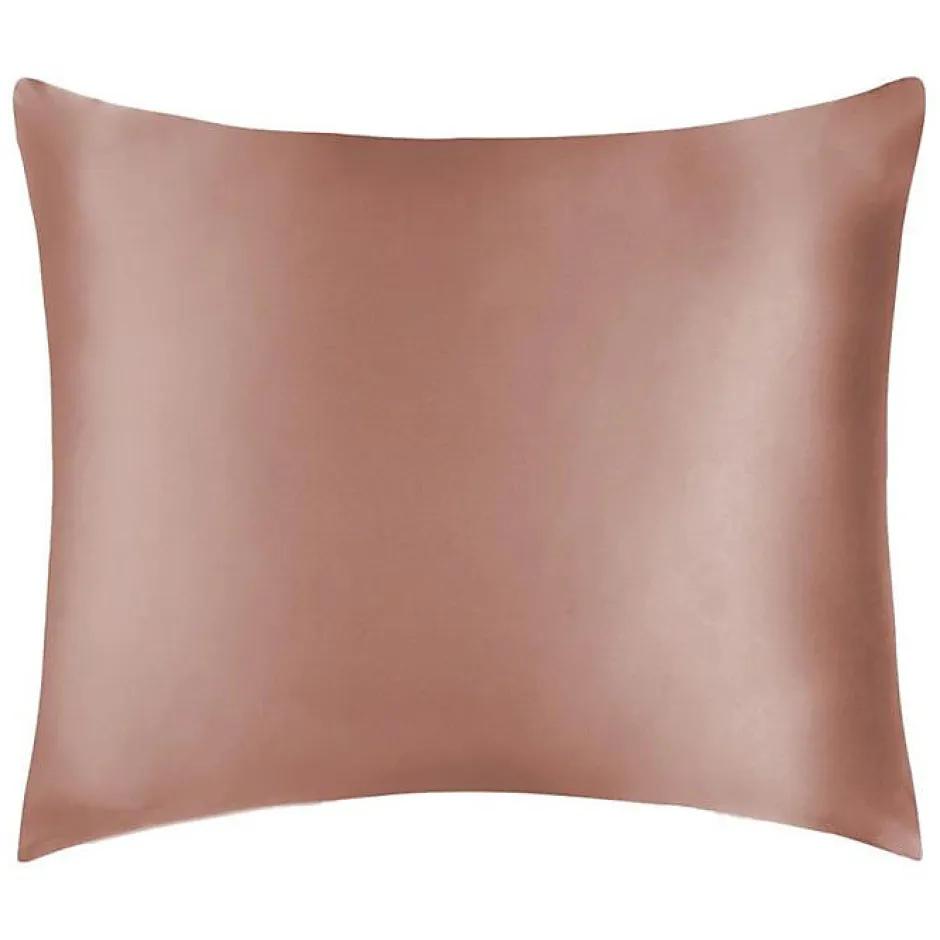 Coton Pur Taie d'oreiller "Silk" Soie de mûrier - Silk Rose - 65 x 65 cm