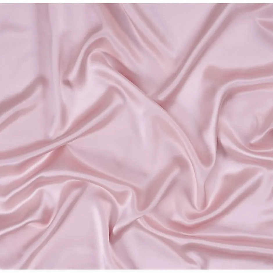 Coton Pur Taie d'oreiller "Silk" Soie de mûrier - Silk Rose - 65 x 65 cm