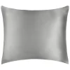 Coton Pur Taie d'oreiller "Silk" Soie de mûrier - Silk Silver - 65 x 65 cm