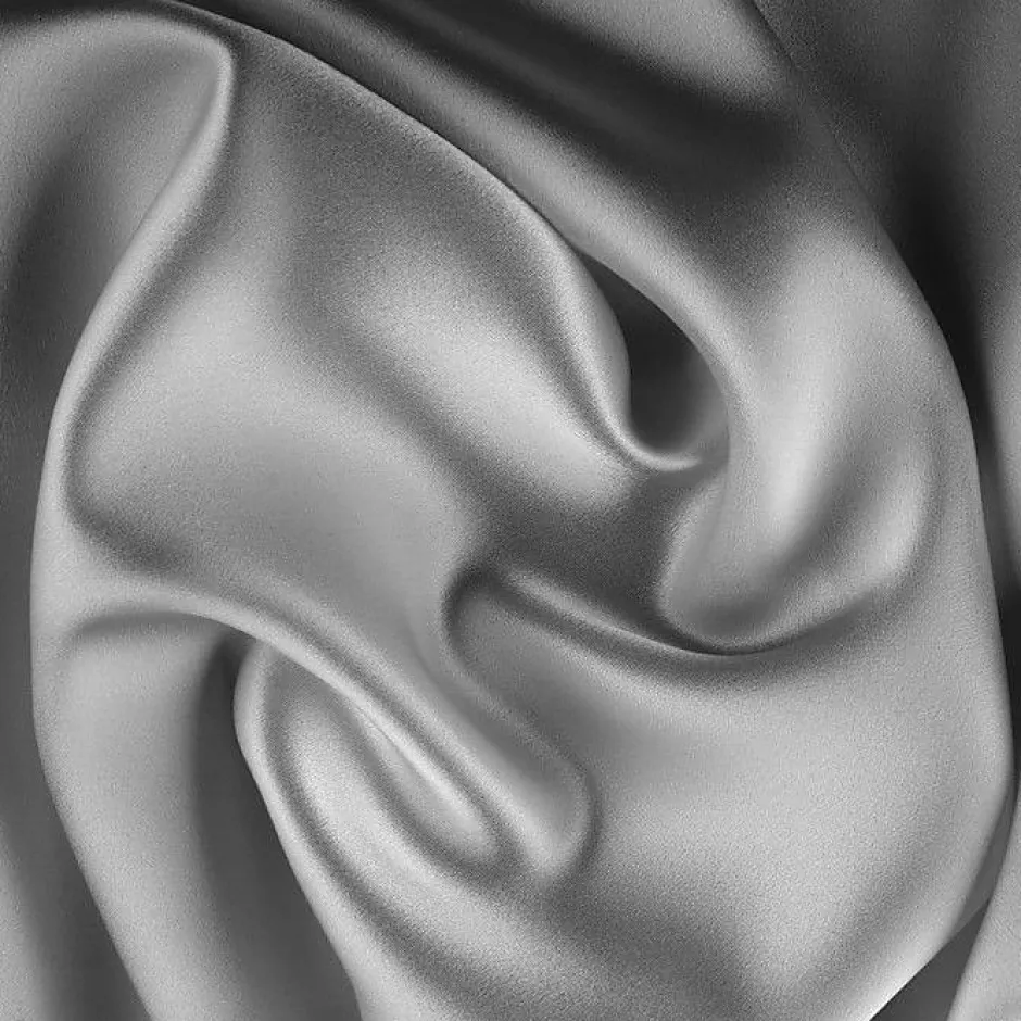 Coton Pur Taie d'oreiller "Silk" Soie de mûrier - Silk Silver - 65 x 65 cm
