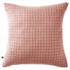 L'Effet Papillon Taie d'oreiller Tissé-teint petits carreaux Déco "Gaïa Mix" 60 x 60 cm & 50 x 70 cm "Gaze de Coton" - Gaïa Mix Rose Pêche - 60 x 6