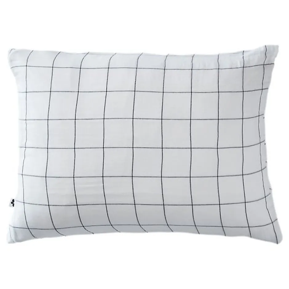 L'Effet Papillon Taie d'oreiller Tissé-teint grands carreaux Déco "Gaïa Match" 60 x 60 cm & 50 x 70 cm "Gaze de Coton" - Gaïa Match Chantilly - 50 Discount
