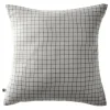 L'Effet Papillon Taie d'oreiller Tissé-teint petits carreaux Déco "Gaïa Mix" 60 x 60 cm & 50 x 70 cm "Gaze de Coton" - Gaïa Mix Nuage - 60 x 60 cm
