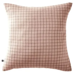 L'Effet Papillon Taie d'oreiller Tissé-teint petits carreaux Déco "Gaïa Mix" 60 x 60 cm & 50 x 70 cm "Gaze de Coton" - Gaïa Mix Guimauve - 60 x 60 New