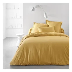 Todays Tools Taie d'oreiller TODAY Essential - 63 x 63+5 cm - 100% Coton uni - Ocre